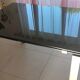 Table calligaris extensible métal/verre trempé
