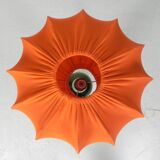 Wine bottle table lamp with fabric shade, 1970s