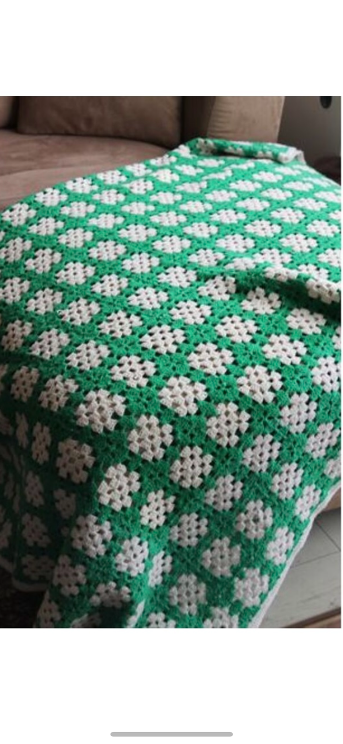 Plaid 70's bedspread