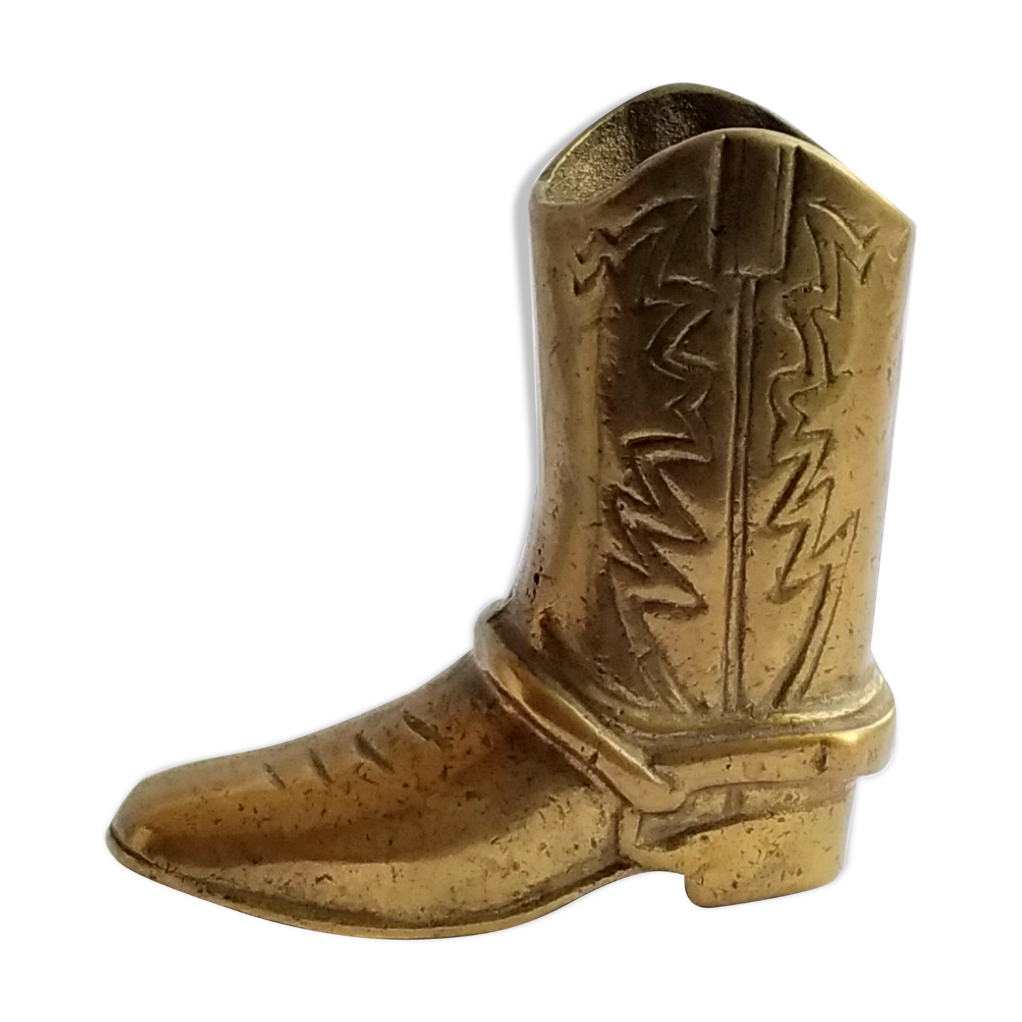 Vintage Santiag gilded bronze pencil pot