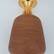 Vase en grès chamotté brut émaillé d'or, Italie, Bitossi pour Raymor, circa 1960/1970