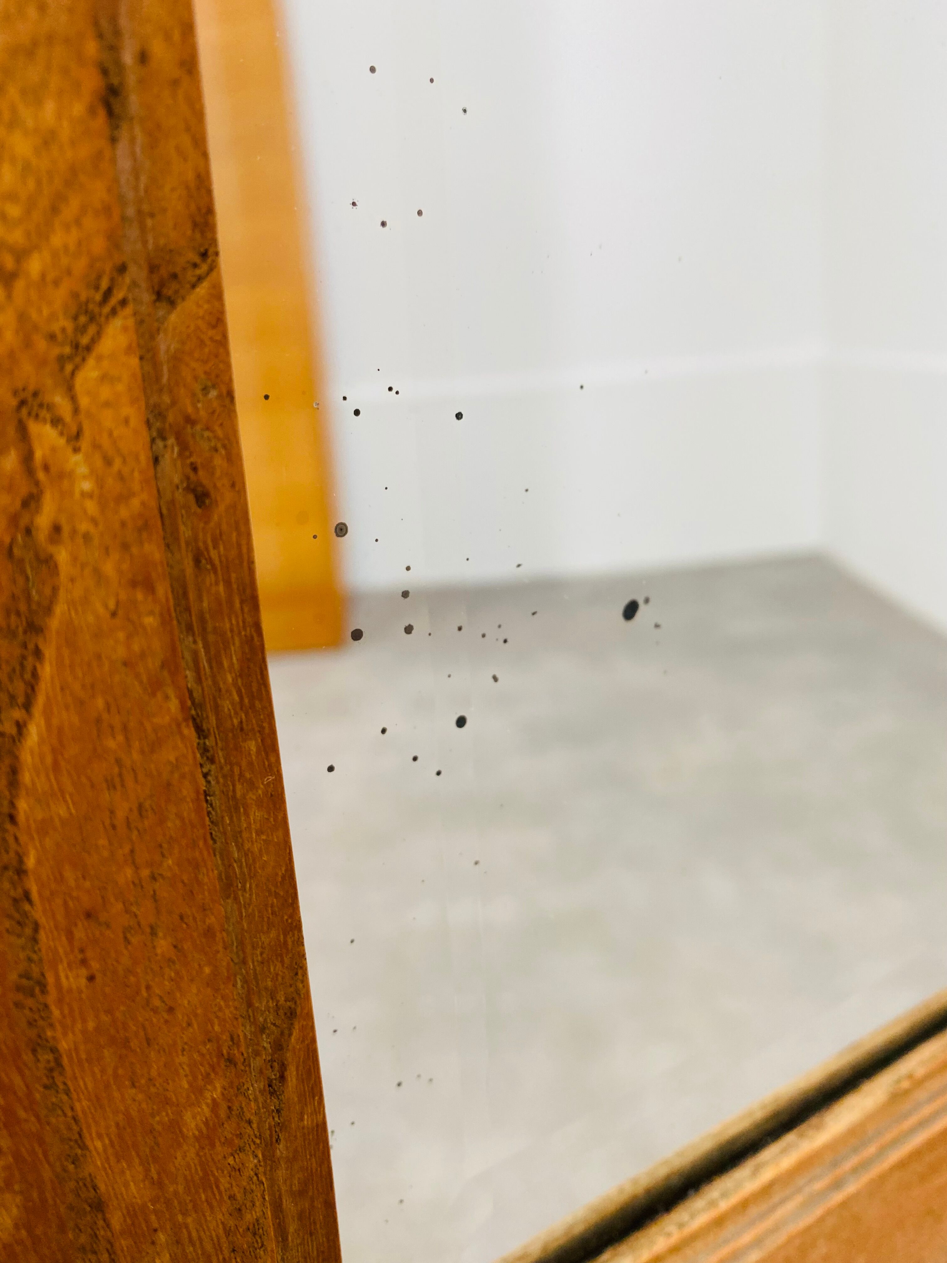 Mirror psyche art deco oak 1930