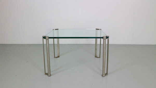 Table basse carrée de Peter Ghyczy pour Ghyzcy, Hollywood Regency des années 1970