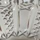 Ashtray/empty vintage pocket in cut bohemian crystal. decorated with diamond tips, braces