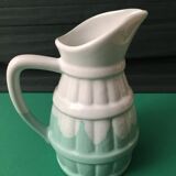 Pichet en céramique blanc et son vert pastel d’une contenance de 75 cl