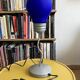 Small blue lamp bulb postmodern 90s Pop Art style