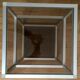 Aluminium and smoked glass side table - 70s