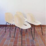 4 chaises chrome made in Italy 80's