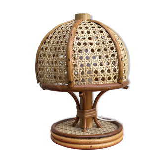 Vintage rattan lamp