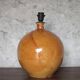Large glazed terracotta lamp, signed globe lamp, vintage lamp, table lamp, living room lamp, interior decoration.