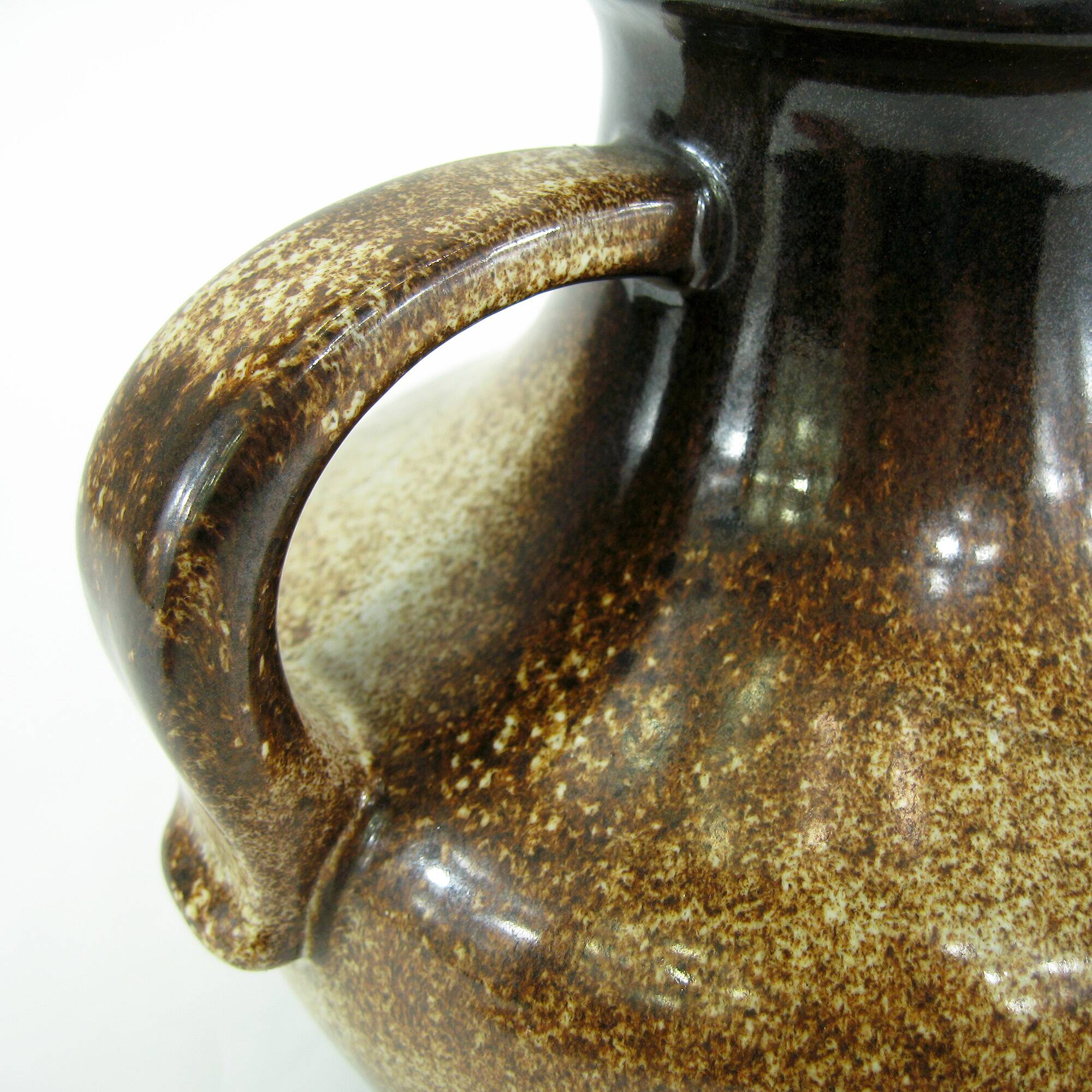 Brown Pitcher Vase - Scheurich West Germany Pottery - Vintage 70s