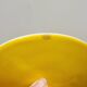 Pot couvert chinois vintage jaune et tampons bleus original pop