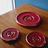 Set of Coasters and Two Bottle Coasters from the 30s/40s in Verceram Ceramic