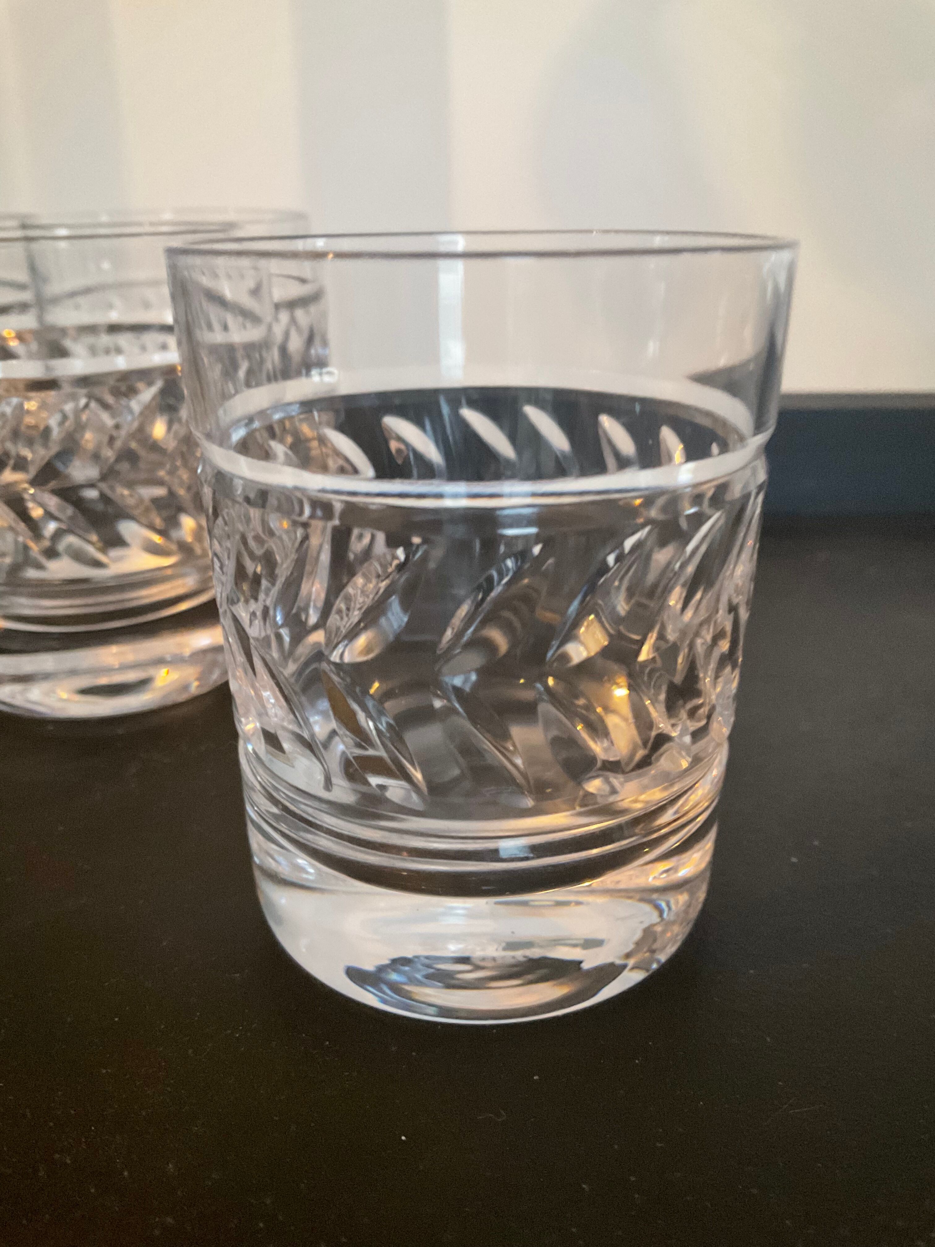 Série de 6 verres en cristal de Sèvres des années 70