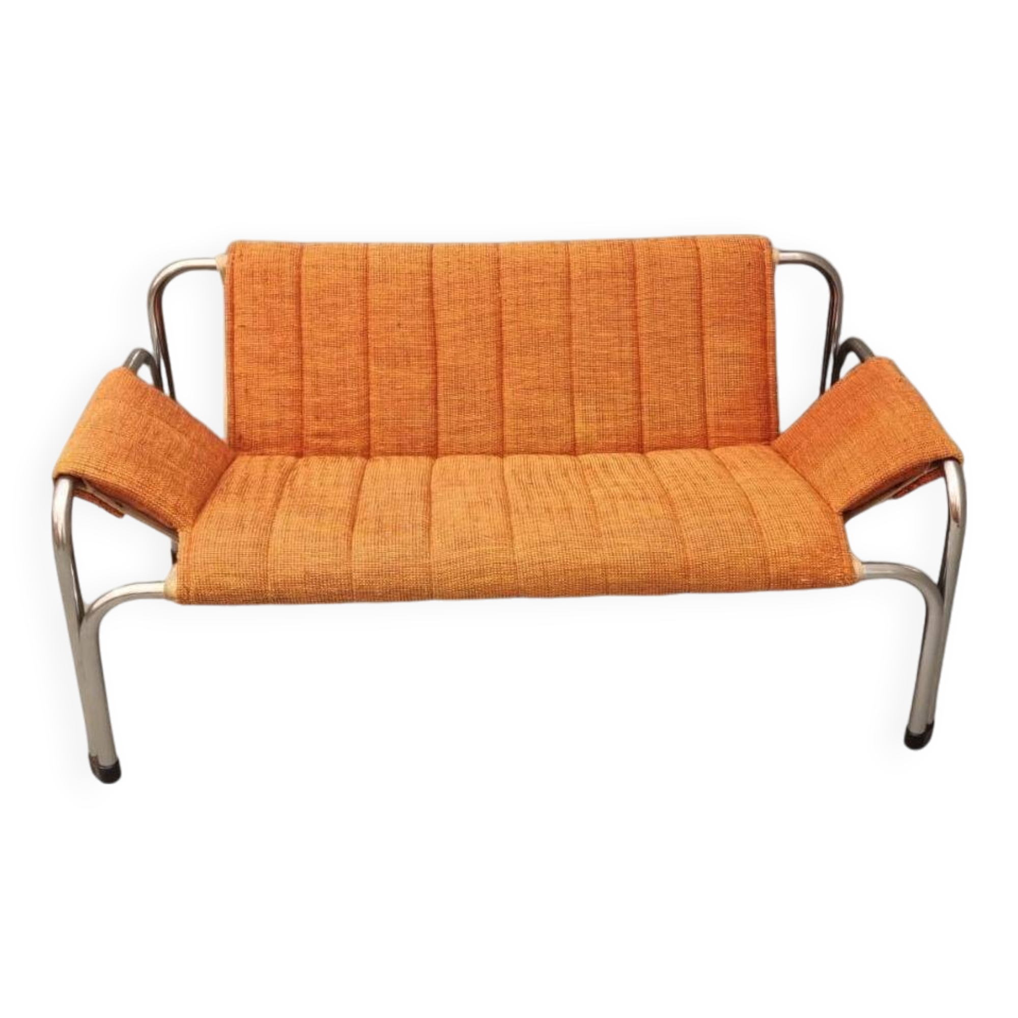 Chromed functionalist sofa by Viliam Chlebo, 1970´s, Czechoslovakia