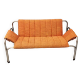 Chromed functionalist sofa by Viliam Chlebo, 1970´s, Czechoslovakia