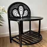 Wicker rattan console side table