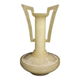 Alabaster vase with art nouveau handles
