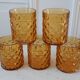 Lot de 5 verres à whisky ambrés années 70