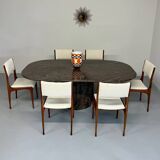 Vintage 80s Italian design marble dining table