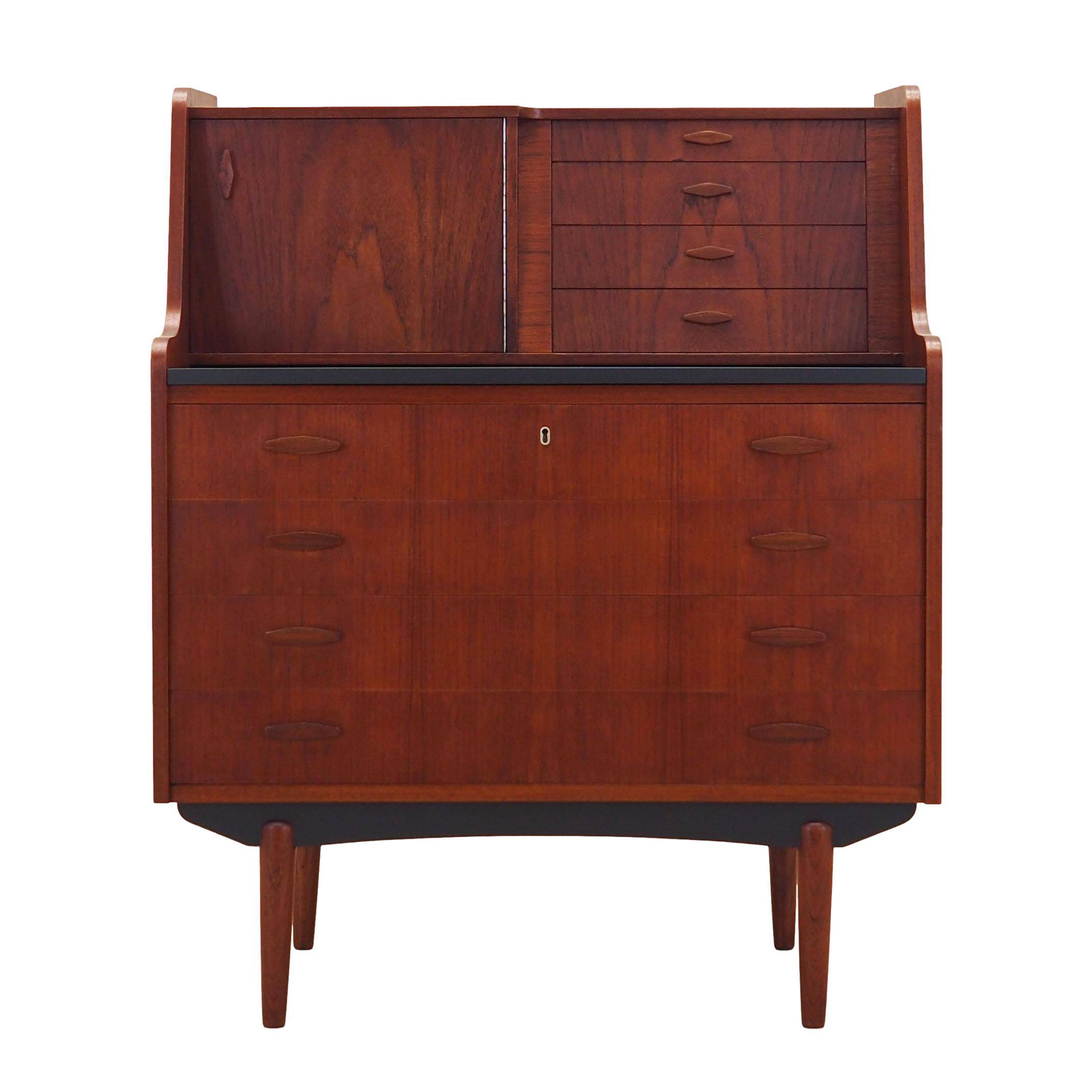 Secrétaire en teck, design danois, années 1970, production : Danemark