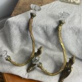 Bronze and glass coat hooks