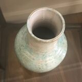 Antique turquoise terracotta vase