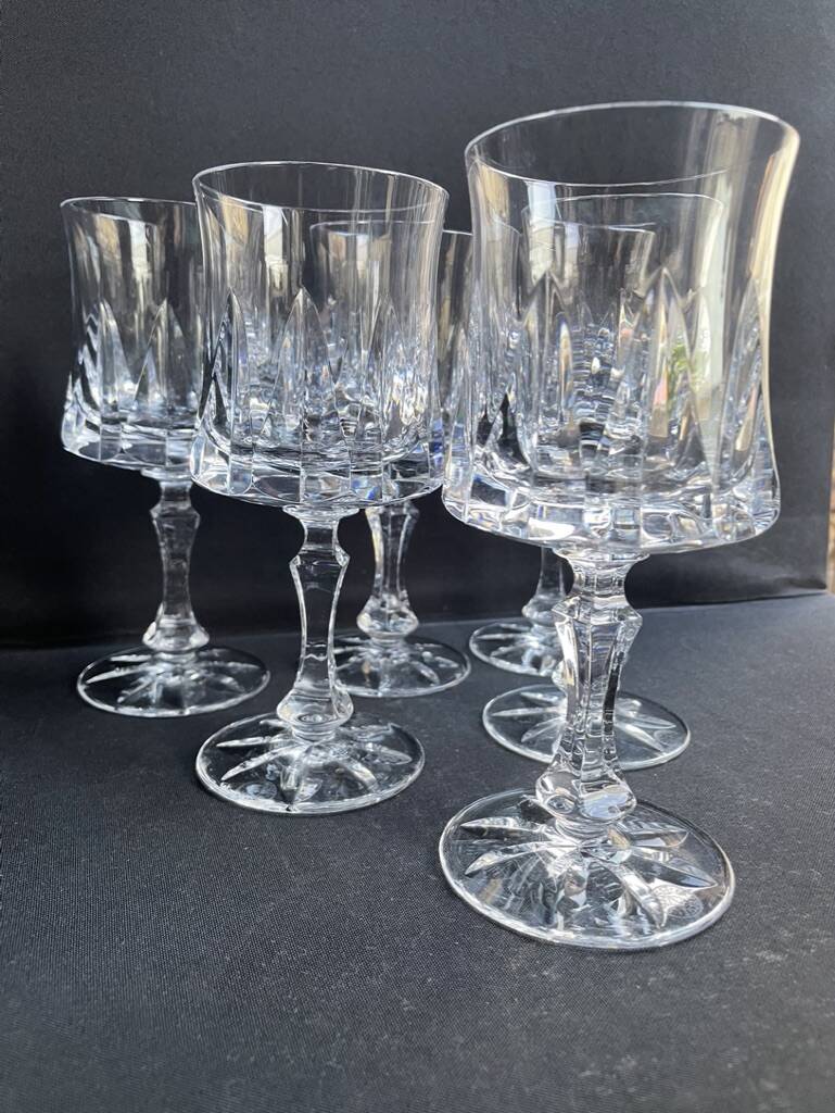 6 water glasses – Cristalleries Royales de Champagne - Bayel