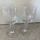 2 crystal wine glasses