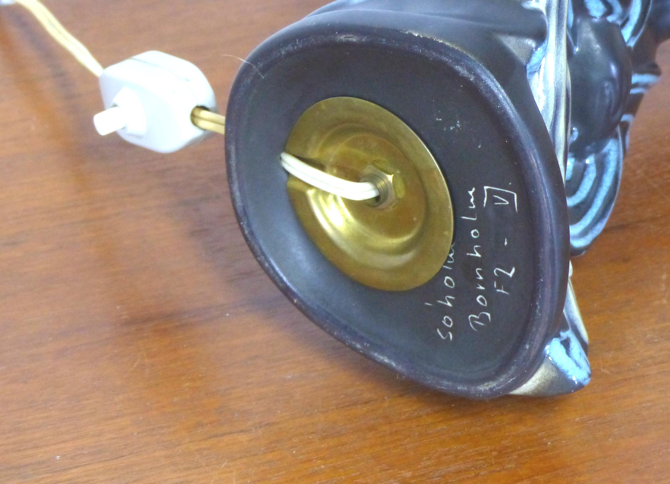 Vintage Scandinavian ceramic lamp Soholm 1950