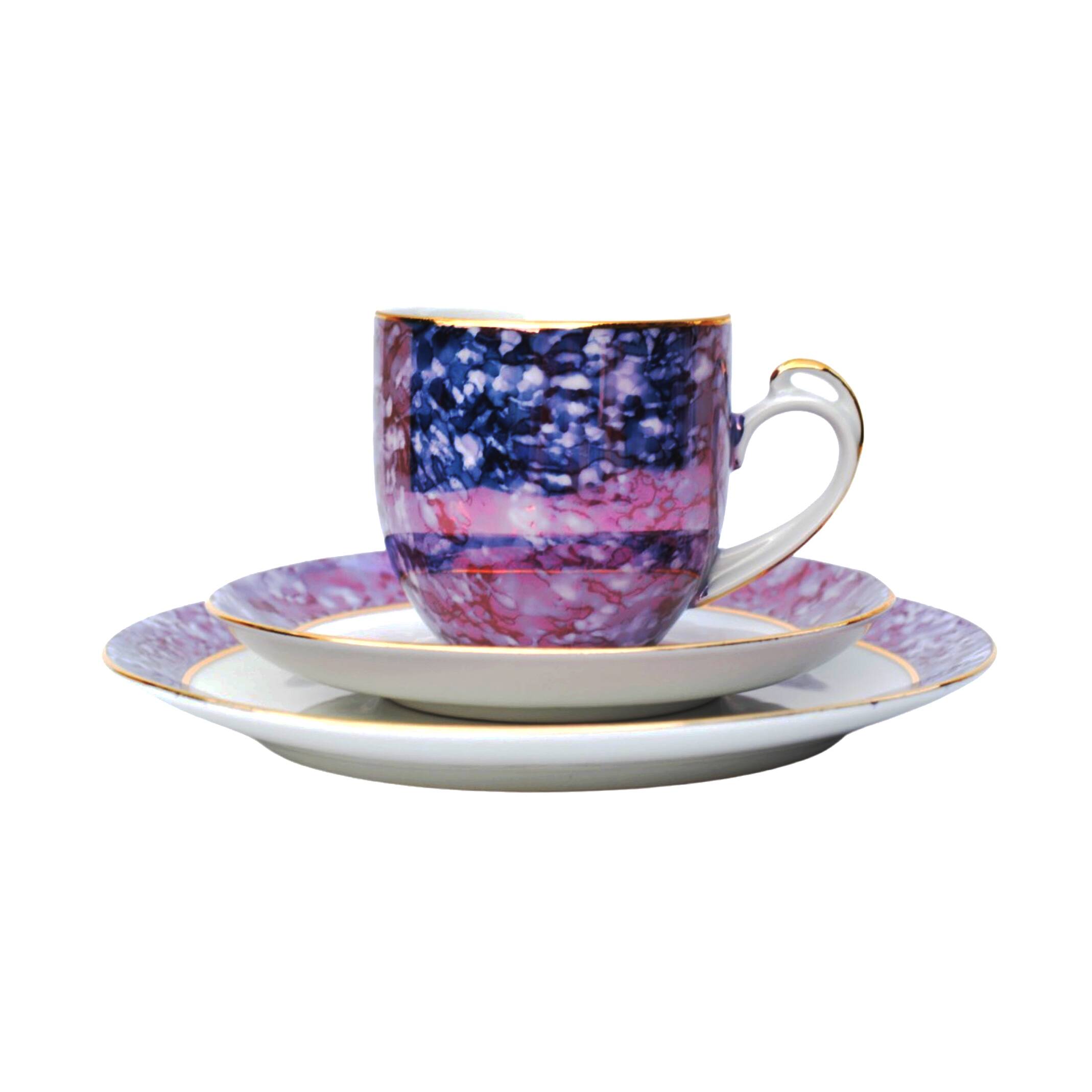 Marble breakfast set, Victoria Czechoslovakia, 1980s.