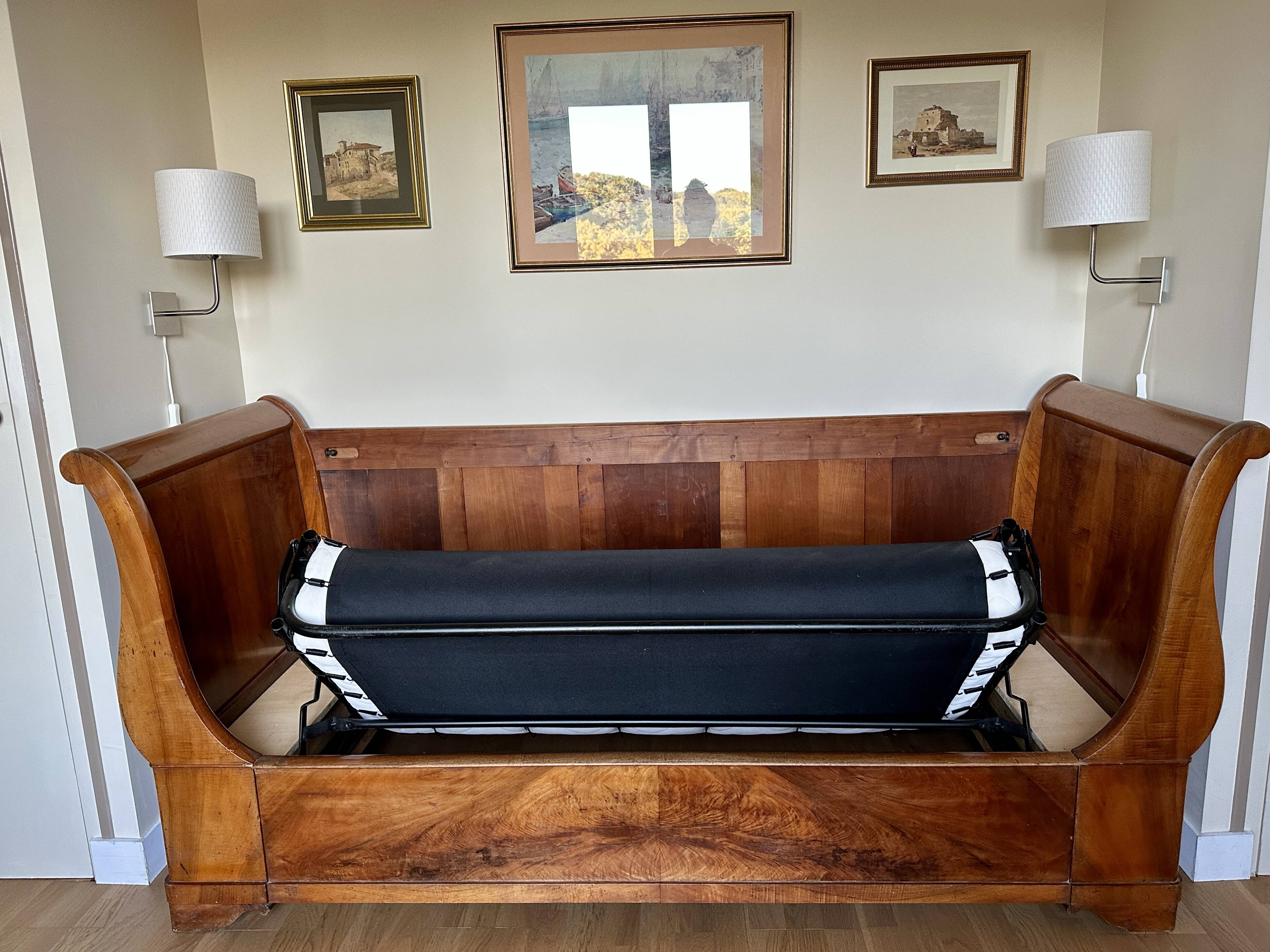 Antique 19th century mahogany sofa bed
