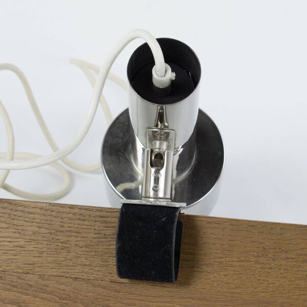 Lampes spots à pince en chrome nickelé pour étagère string, tête de lit.