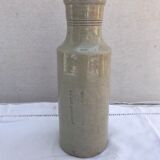 Old ceramic bottle beige Fourgault Courbevoie Paris vintage