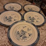5 english faience plates booths neterlands