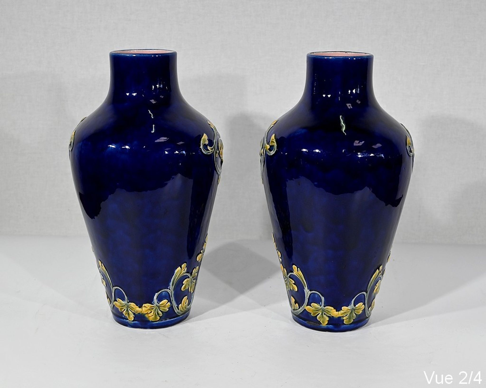 Paire de vases en céramique, art nouveau - 1900