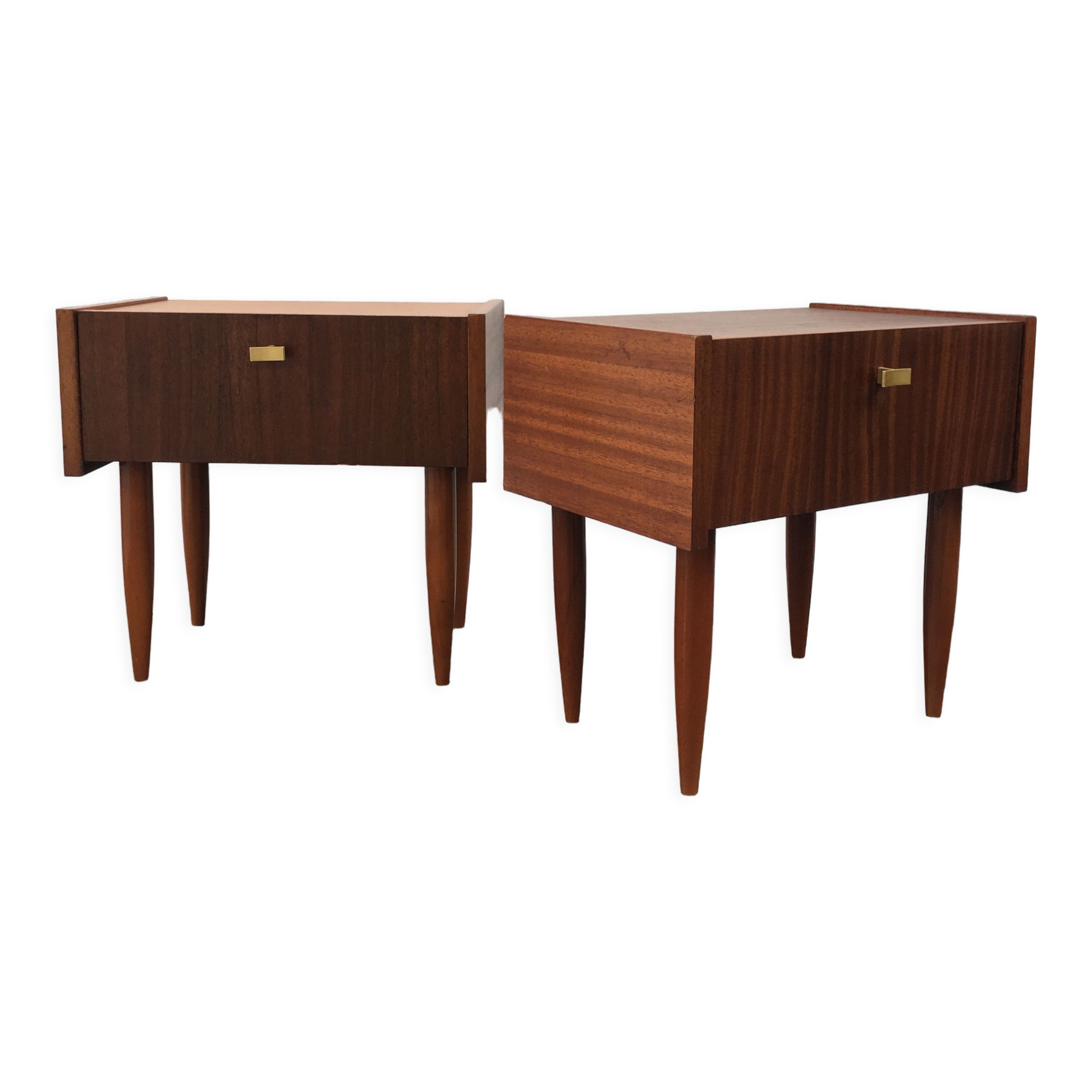 Pair of spindle bedside tables