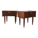 Pair of spindle bedside tables
