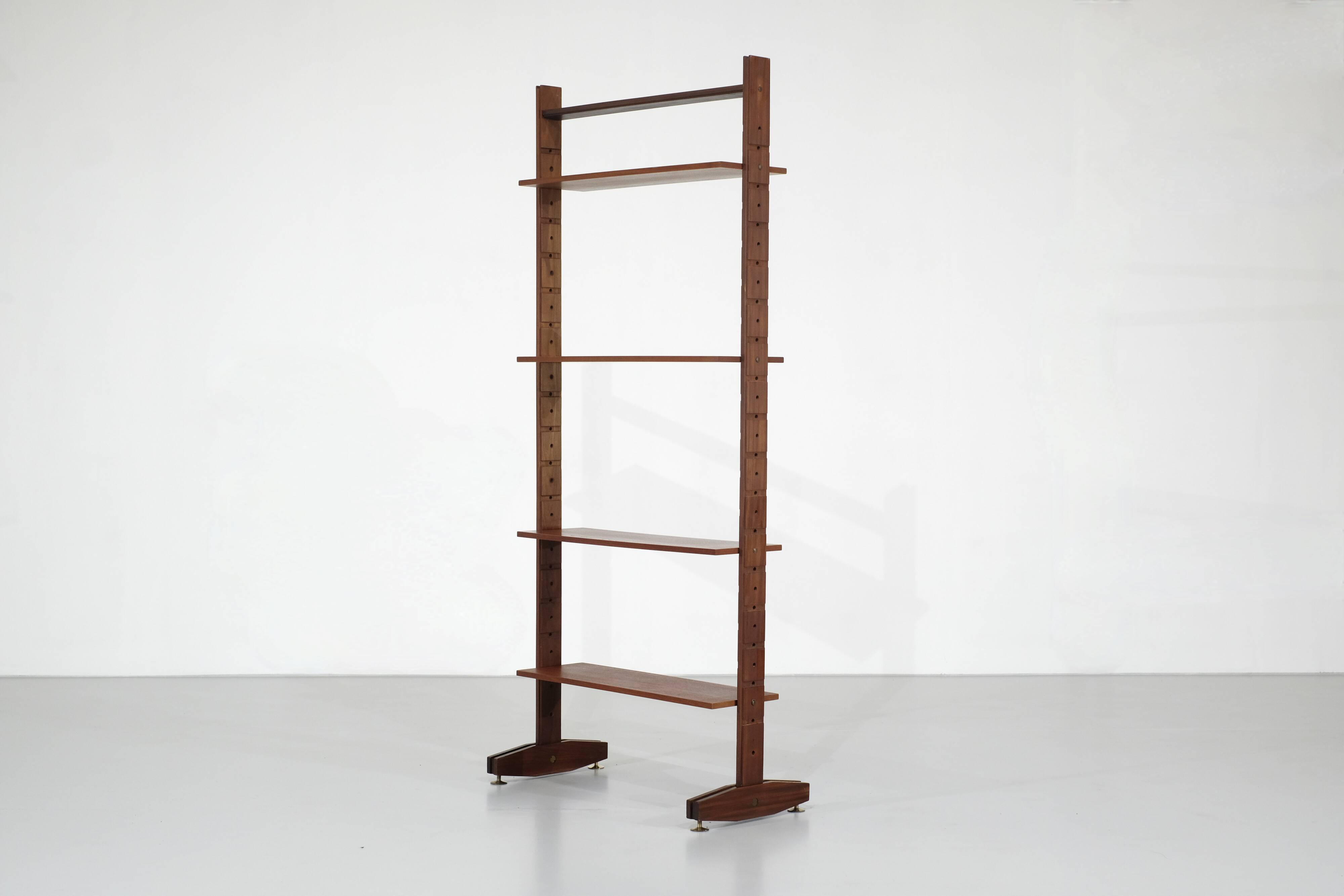 Modular teak bookcase, Italy - 1960s