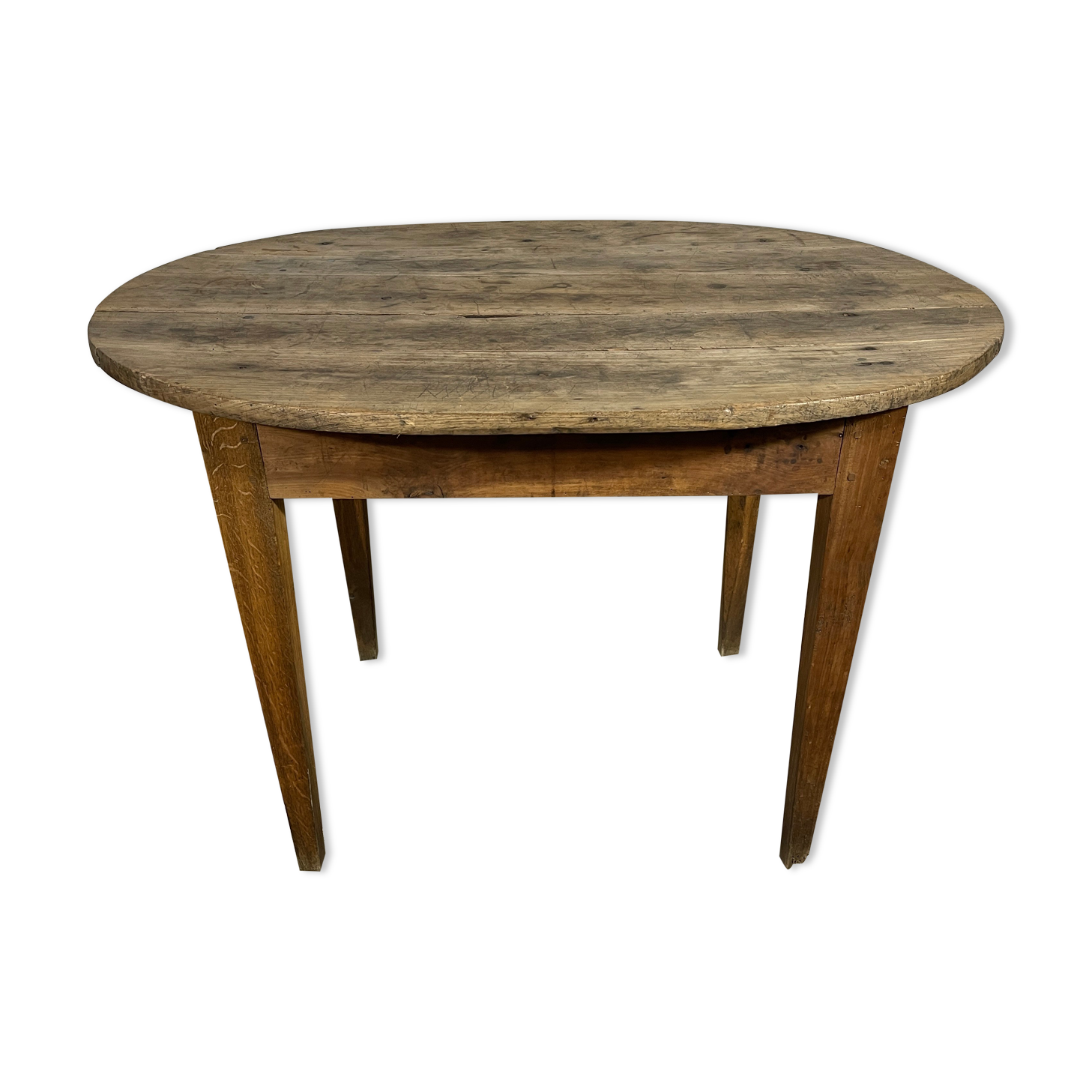 Oval old farmhouse table