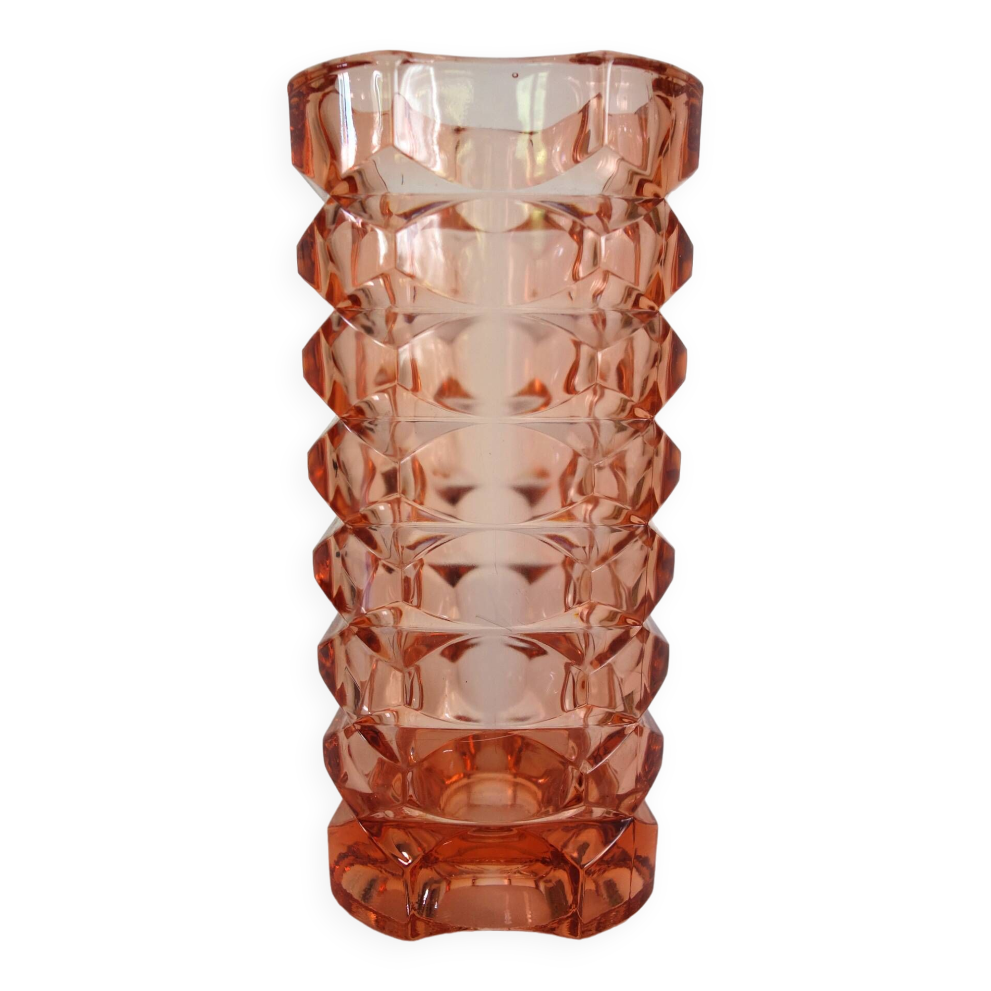 Vase en verre Rosaline, Luminarc, années 1970