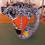 Vallauris zoomorphic pitcher signed Le Vaucour circa 1950,