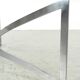 Table basse vintage en verre et acier