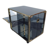 Bar Trolley in Brass & Smoked Glass by Mario Sabot, 1973