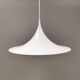 Vintage Fog & Mørup Semi Hanging Lamp, White Lacquered, Denmark 1970-80s
