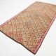5x9 Yellow Brown Turkish Kilim Rug, 151x282Cm