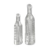 2 anciennes bouteilles graduées de pharmacie