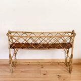 Rattan standing planter