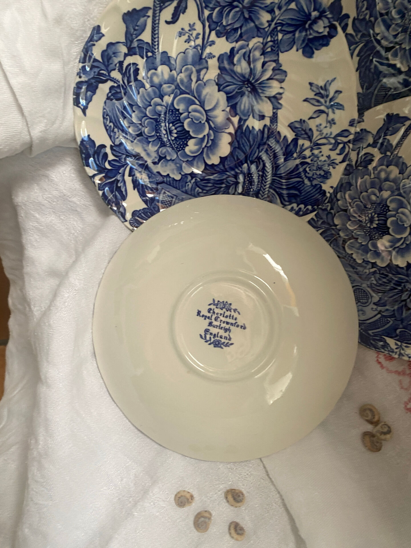 Set of 4 bowls in Royal Crownford Burleigh ironstone.