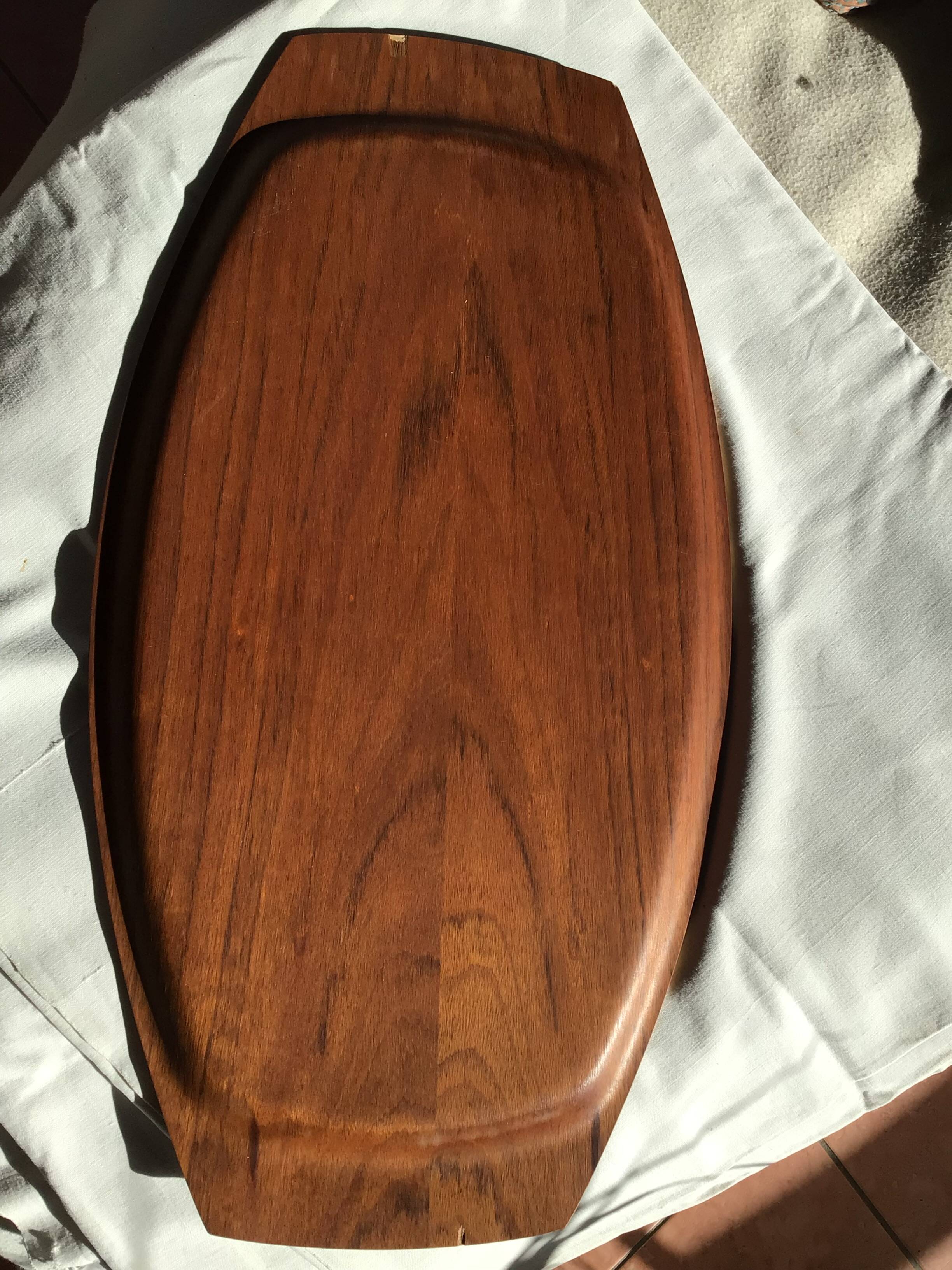 Plateau teck placage 60’s scandinave